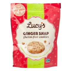 LUCY'S GLUTEN FREE GINGER SNAP COOKIES 5.5 OZ POUCH