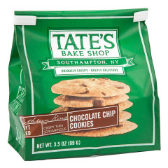 TATE'S CHOCOLATE CHIP COOKIES 3.5 OZ BAG