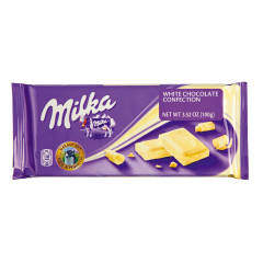 MILKA WHITE CHOCOLATE BAR 3.5 OZ