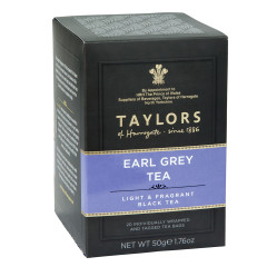 TAYLORS OF HARROGATE EARL GREY TEA 1.76 OZ 20 CT BOX