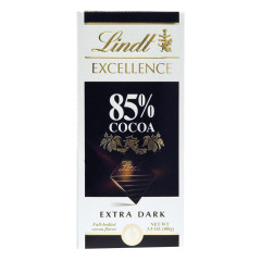 LINDT EXCELLENCE 85% EXTRA DARK COCOA 3.5 OZ BAR