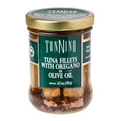 TONNINO TUNA FILLETS WITH OREGANO IN OLIVE OIL 6.7 OZ JAR