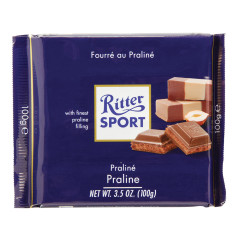 RITTER SPORT MILK CHOCOLATE PRALINE FILLED 3.5 OZ BAR