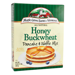 MAPLE GROVE FARMS ALL NATURAL HONEY BUCKWHEAT PANCAKE & WAFFLE MIX 24 OZ BOX