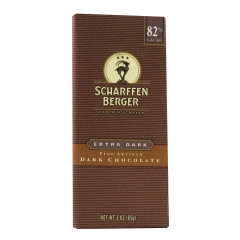 SCHARFFEN BERGER 82% EXTRA DARK CHOCOLATE 3 OZ BAR