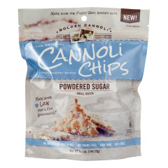 GOLDEN CANNOLI POWDERED SUGAR CANNOLI CHIPS 5.1 OZ POUCH