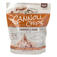 GOLDEN CANNOLI CINNAMON AND SUGAR CANNOLI CHIPS 5.1 OZ POUCH