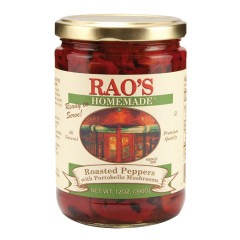 RAO'S ROASTED PEPPERS WITH PORTABELLO MUSHROOMS 12 OZ JAR