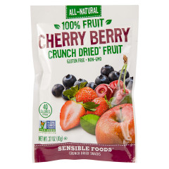 SENSIBLE FOODS CHERRY BERRY CRUNCH DRIED FRUIT 0.37 OZ BAG