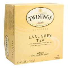 TWININGS EARL GREY TEA 50 CT BOX