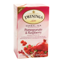 TWININGS POMEGRANATE AND RASPBERRY TEA 20 CT BOX