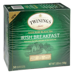 TWININGS IRISH BREAKFAST TEA 50 CT BOX