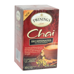 TWININGS DECAF CHAI TEA 20 CT BOX