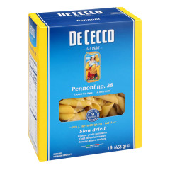 DECECCO PENNONI PASTA 16 OZ BOX # 38