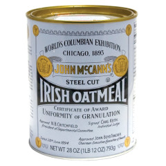 MCCANN'S STEEL CUT IRISH OATMEAL 28 OZ TIN