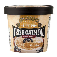 MCCANN'S STEEL CUT INSTANT IRISH OATMEAL ORIGINAL 1.41 OZ CUP