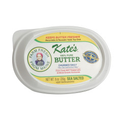 KATE'S HOMEMADE SEA SALTED BUTTER 8 OZ CUP