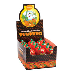 MADELAINE MILK CHOCOLATE FOILED SEMI SOLID PUMPKIN 2 OZ