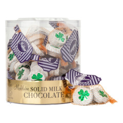 MADELAINE MILK CHOCOLATE FOILED SHAMROCKS 2 OZ MESH BAG