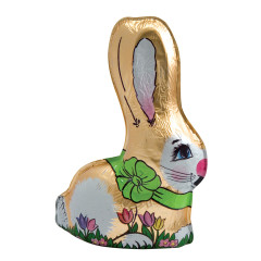 MADELAINE MILK CHOCOLATE FOILED SEMI SOLID RABBIT 8 OZ