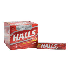 HALLS CHERRY COUGH DROPS