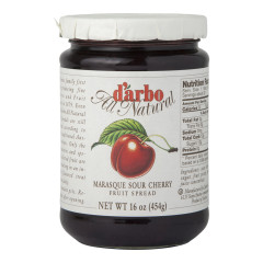 D'ARBO SOUR CHERRY FRUIT SPREAD 16 OZ JAR