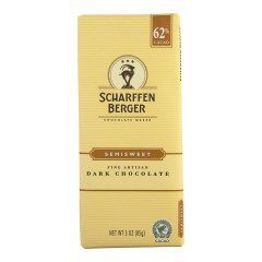 SCHARFFEN BERGER 62% SEMISWEET CACAO 3 OZ BAR