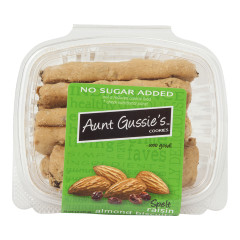 AUNT GUSSIE'S NO SUGAR ADDED SPELT RAISIN ALMOND BISCUITS 8 OZ TUB