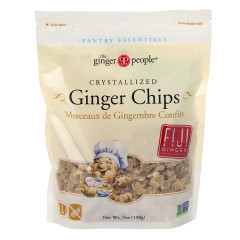 GINGER PEOPLE CRYSTALLIZED GINGER BAKING CHIPS 7 OZ POUCH