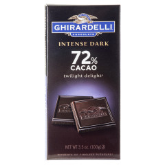 GHIRARDELLI INTENSE 72% DARK CHOCOLATE TWILIGHT DELIGHT 3.5 OZ BAR