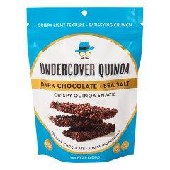 UNDERCOVER QUINOA DARK CHOCOLATE + SEA SALT 2 OZ POUCH