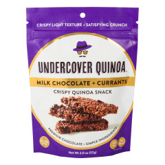 UNDERCOVER QUINOA MILK CHOCOLATE + CURRANTS 2 OZ BAG