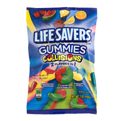 LIFESAVERS GUMMIES COLLISIONS 7 OZ PEG BAG