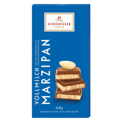 NIEDEREGGER MILK CHOCOLATE MARZIPAN 3.88 OZ BAR