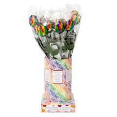 COLOR SPLASH MILK CHOCOLATE RAINBOW FOIL ROSE 0.63 OZ