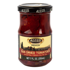 ALESSI SUN DRIED TOMATOES IN OLIVE OIL 7 OZ JAR