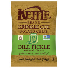 KETTLE THICK AND BOLD DILL PICKLE POTATO CHIPS 2 OZ BAG