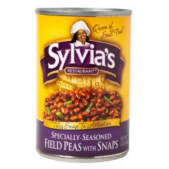 SYLVIA'S FANCY FIELD PEAS WITH SNAPS 15 OZ CAN