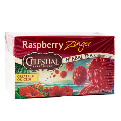 CELESTIAL SEASONINGS RASPBERRY ZINGER TEA 20 CT BOX