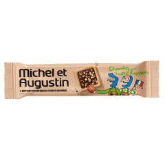 MICHEL ET AUGUSTIN MILK CHOCOLATE WITH HAZELNUT COOKIE SQUARES 4 PC 1.07 OZ