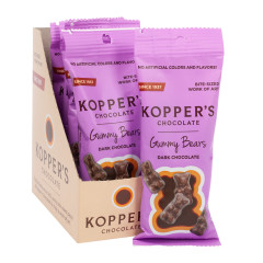 KOPPER'S DARK CHOCOLATE GUMMY BEARS 2 OZ