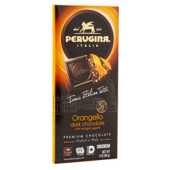 PERUGINA ORANGELLO DARK CHOCOLATE WITH ORANGE NUGGETS 3 OZ BAR