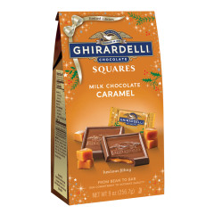 GHIRARDELLI HOLIDAY MILK CHOCOLATE CARAMELS 9 OZ LARGE BAG