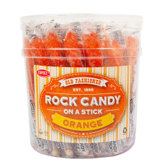 Green Apple Rock Candy Crystal Sticks - Tub of 36 - All City Candy
