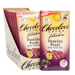 CHOCOLOVE PASSION FRUIT RUBY COCOA 3.2 OZ BAR