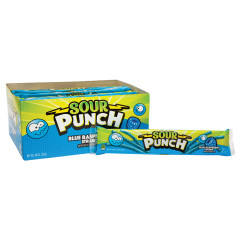 SOUR PUNCH BLUE RASPBERRY STRAWS 2 OZ