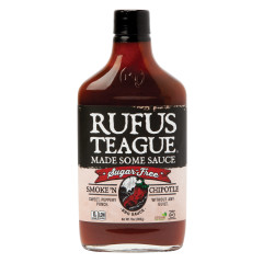 RUFUS TEAGUE SUGAR FREE SMOKE N CHIPOTLE BBQ SAUCE 13 OZ BOTTLE