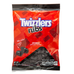 TWIZZLER NIBS LICORICE 6 OZ PEG BAG *SF DC ONLY*