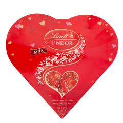 LINDT LINDOR MILK CHOCOLATE 3 OZ HEART BOX