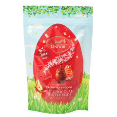 LINDT LINDOR MILK CHOCOLATE TRUFFLE EGGS 4.4 OZ POUCH